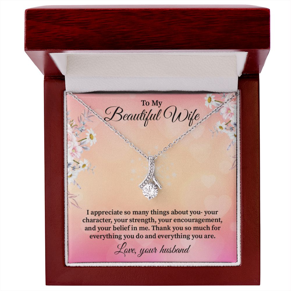 To My Beautiful Wife | Alluring Beauty Necklace