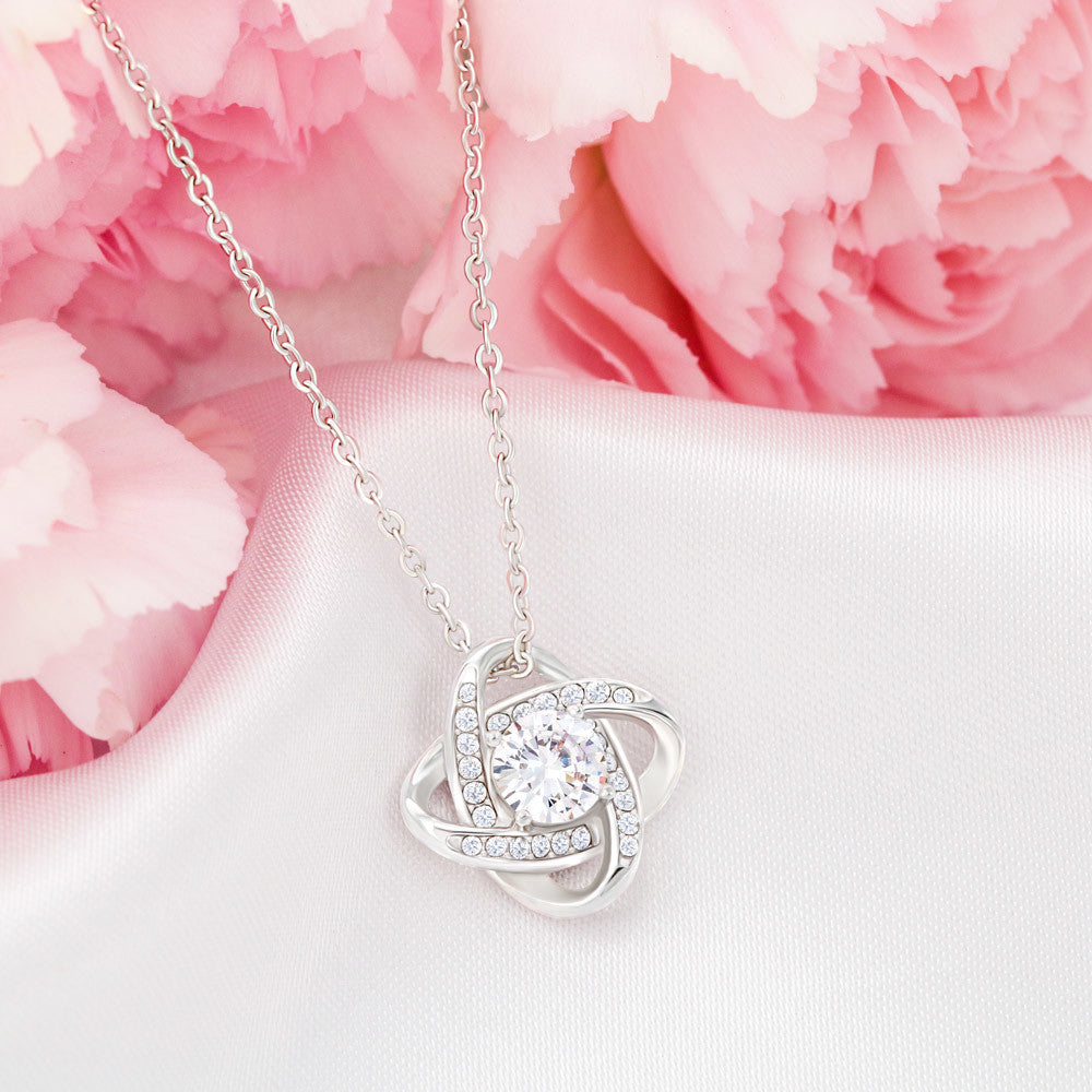 To My Beautiful Daughter | Love Knot Necklace | For Daughter Gift, Birthday, Christmas, Graduation, Valentine's Day, Just Because!