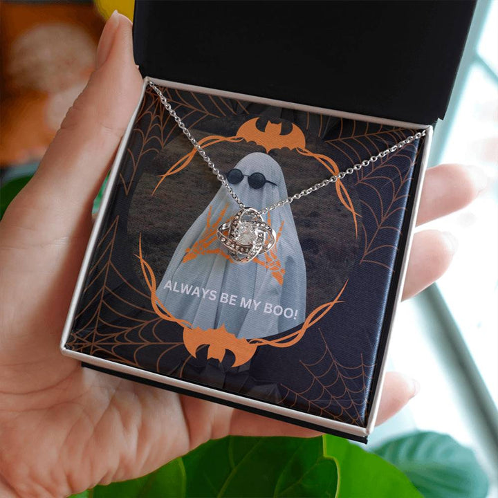 Always Be My Boo Halloween- Love Knot Necklace- For Girlfriend, For Soulmate, For Wife