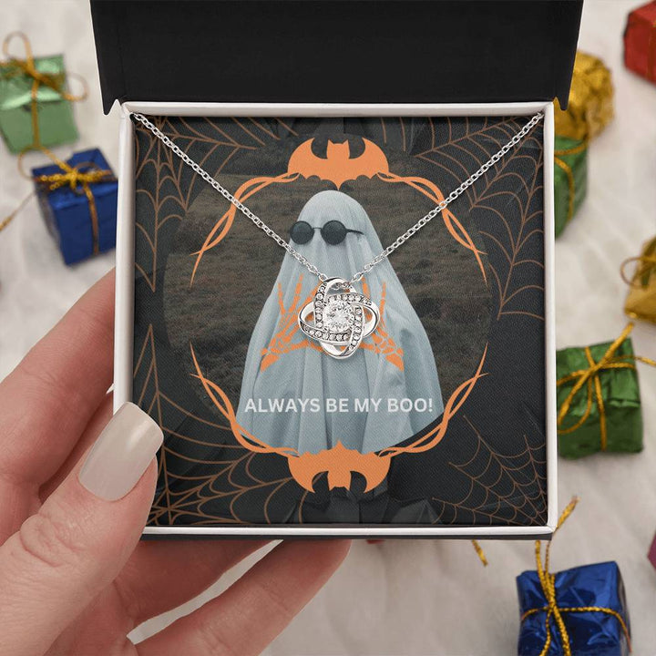 Always Be My Boo Halloween- Love Knot Necklace- For Girlfriend, For Soulmate, For Wife