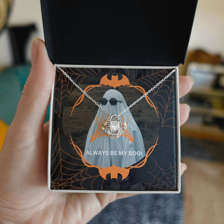 Always Be My Boo Halloween- Love Knot Necklace- For Girlfriend, For Soulmate, For Wife