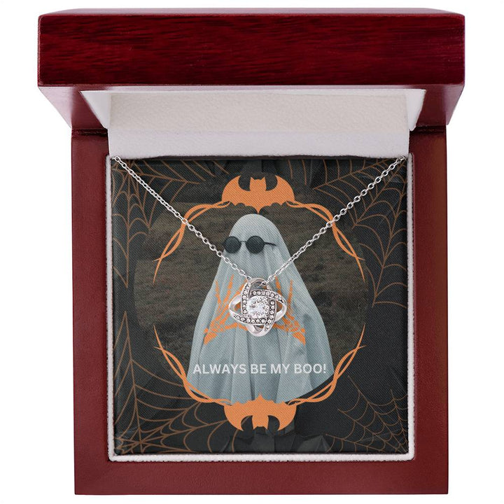 Always Be My Boo Halloween- Love Knot Necklace- For Girlfriend, For Soulmate, For Wife