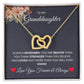 To My Granddaughter [You Are Braver] Personalized Interlocking Hearts Necklace [Valentine's Day, Birthday, Christmas, Gift