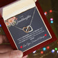 To My Granddaughter [You Are Braver] Personalized Interlocking Hearts Necklace [Valentine's Day, Birthday, Christmas, Gift