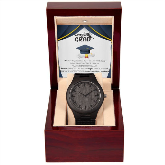 Congrats Grad | Wooden Watch | Graduation Gift