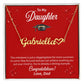 To My Daughter | Name Necklace + Heart Character | Graduation Gift