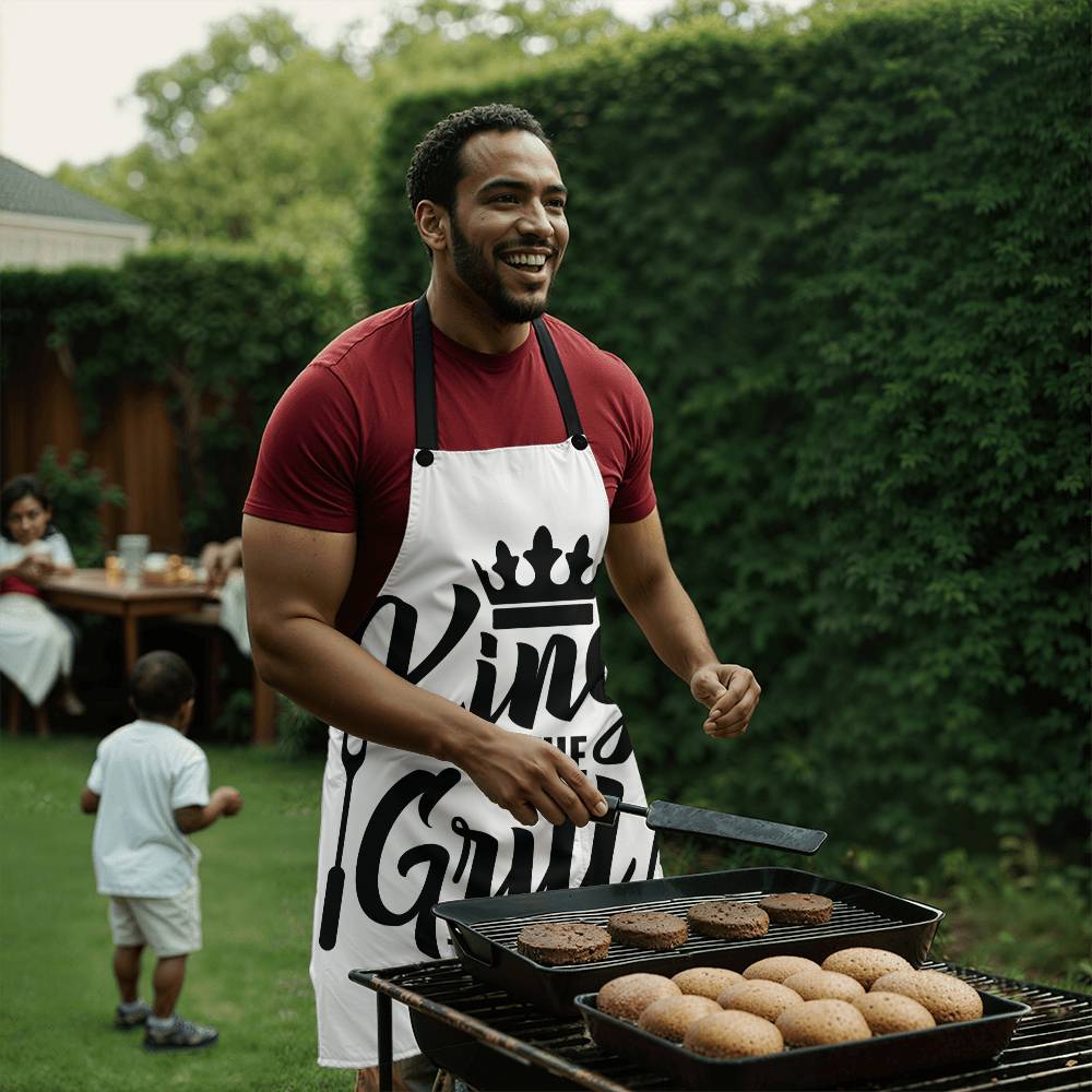 King of The Grill, Gift for Him, Best Dad Ever, Best Grandpa Ever, Best Brother Ever,  BBQ, Grill Gift, Father's Day, Apron for Him, Husband Gift, Household Gift