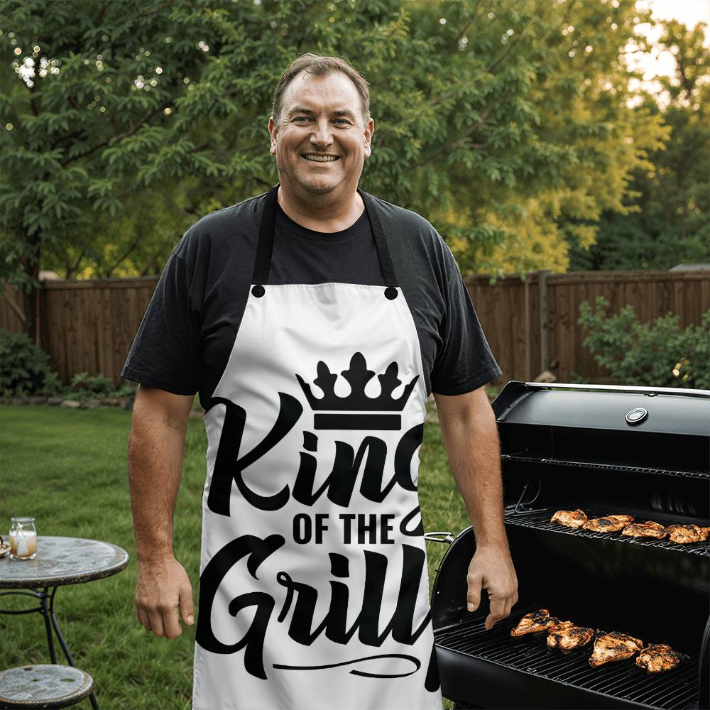 King of The Grill, Gift for Him, Best Dad Ever, Best Grandpa Ever, Best Brother Ever,  BBQ, Grill Gift, Father's Day, Apron for Him, Husband Gift, Household Gift